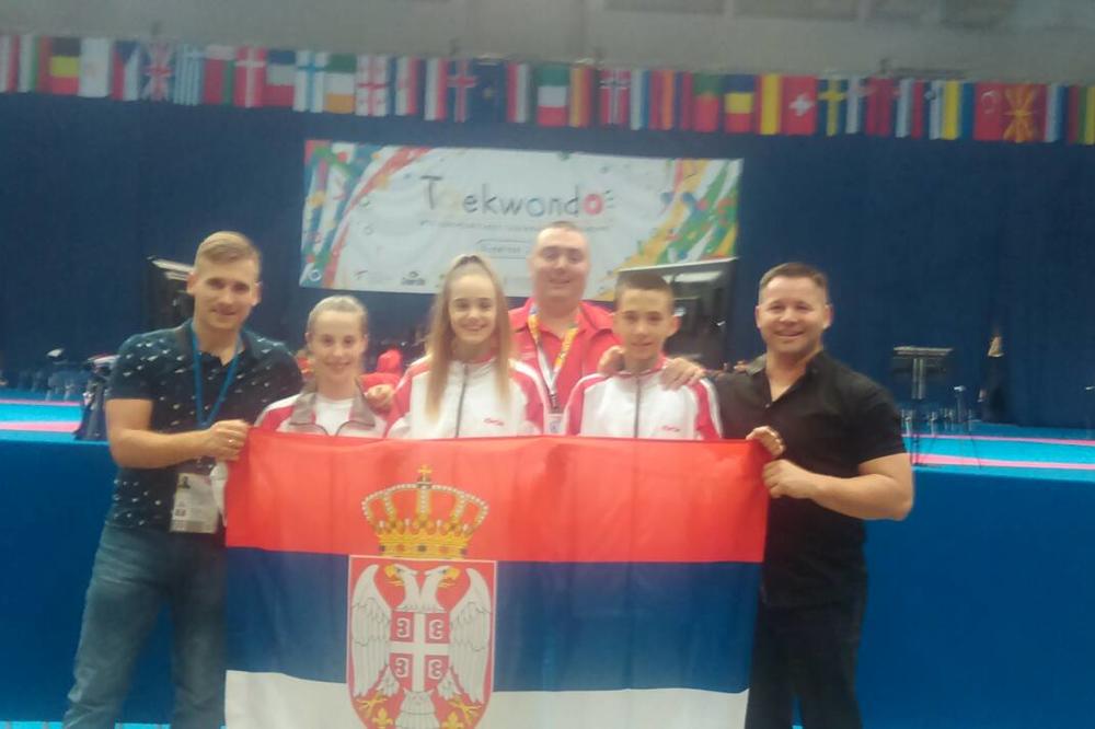 BRAVO! Tekvondisti Srbije osvojili tri medalje na EP za kadete