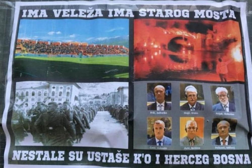 (FOTO) UOČI IZRICANJA PRESUDE HRVATSKOJ ŠESTORKI: Rat plakatima u Mostaru!