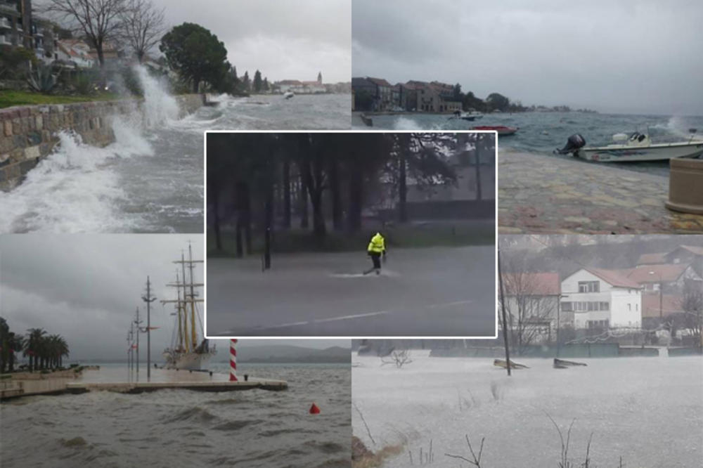 (FOTO, VIDEO) POTOP U CRNOJ GORI: Voda prekrila ulice u Cetinju i Tivtu, meštani ne spavaju od straha da im se ne poplave kuće