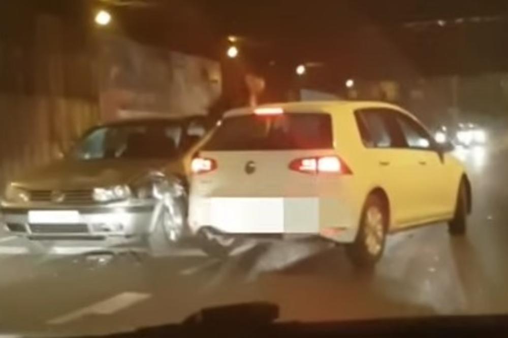(VIDEO) MALO LEVO, PA DESNO: LUDILO U ZAGREBU Krivudao po ulici, čukao automobile, pa se zario u jedna kola i zbrisao!