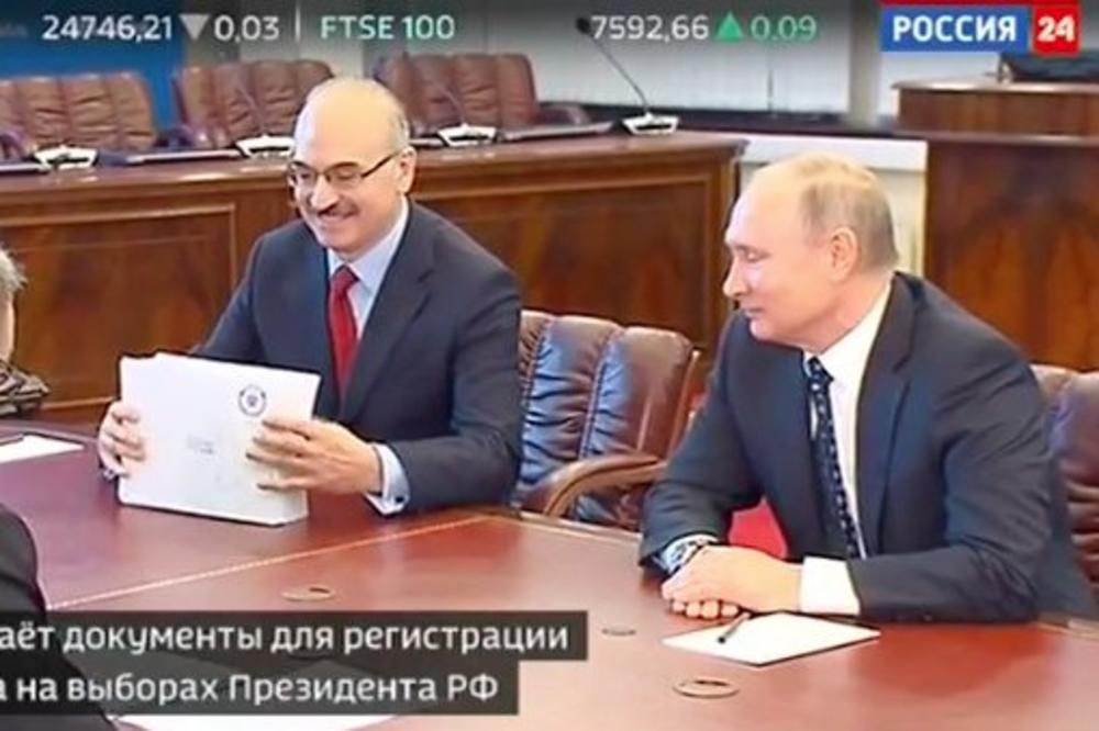 LIČNO DOŠAO I PREDAO: CIK prihvatio dokumenta nezavisnog kandidata Vladimira Putina
