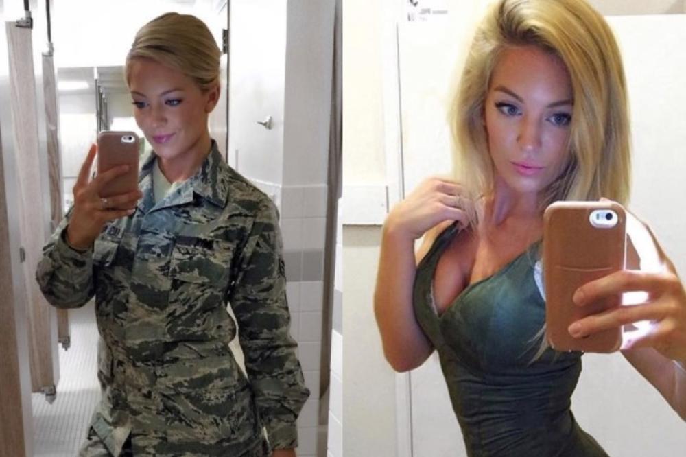 (FOTO) U BIKINIJU NA BRANIKU DOMOVINE: Ova seksi plavuša je vojnik i najveća Trampova obožavateljka i obećava - NAPRAVIĆEMO AMERIKU OPET VELIKOM!