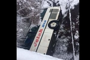 UMALO TRAGEDIJA KOD JELAHA: Autobus sleteo u provaliju, vozač iskočio u poslednjem trenutku
