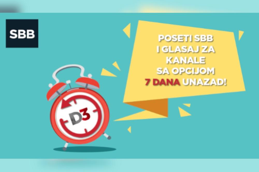 GLEDAJ TV KANALE: Čak 7 dana unazad - samo u SBB-u!