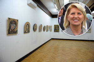 (FOTO) DRAGICA UMETNICA: Supruga Tomislava Nikolića izložila svoj rad, mozaik Bogorodice i evo kako izgleda!