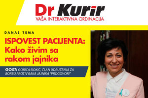 DANAS DR KURIR UŽIVO sa Goricom Đokić, pacijentkinjom koja otkriva kako izgleda život sa rakom jajnika
