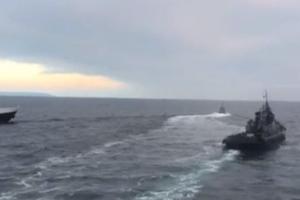RUSI PUCALI NA UKRAJINCE I OTERALI IH! KLJUČA MORE KOD KRIMA! Objavljen snimak presretanja ukrajinskih ratnih brodova! Rusi ih oterali raketom! (VIDEO)
