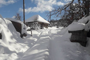 SJENICA ZAVEJANA: Palo pola metra snega na Pešteru, čišćenje zaustavljeno zbog tehničkih problema