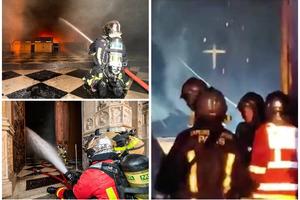 ČUDO U NOTR DAMU: Vatrogasci utrčali u plamen i krenuli ka oltaru, kad su ugledali NEVEROVATAN PRIZOR! (VIDEO)
