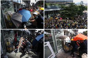 PROTESTI U HONGKONGU POSTALI NASILNI: Demonstranti kolicima razbili vrata zgrade Vlade, policija upotrebila suzavac i pendreke (FOTO, VIDEO)