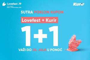 VODIMO TE NA LOVEFEST: Sutra na naslovnoj strani Kurira poklon kupon za gratis komplet karata