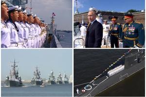 PARADA RUSKE MOĆI NA VODI I U VAZDUHU: Prvi put prikazani poslednji modeli brodova i podmornica ruske ratne mornarice! PUTIN ODUŠEVLJEN (VIDEO)