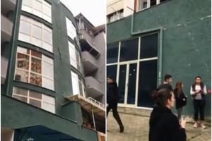 ZGRADA PUKLA NAPOLA, STANARI POBEGLI U PANICI: Ovakvi objekti u Tirani su tempirane bombe posle zemljotresa (VIDEO)