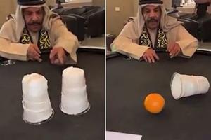 DEDA, DEDA, ALA SI NAIVAN! Šibicarenje sa pomorandžom u kojem starinu SVAKI PUT NAMAGARČE! (VIDEO)