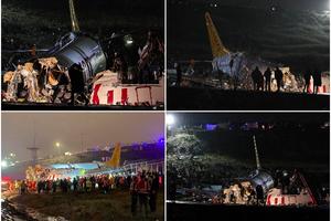 HOROR U ISTANBULU: Putnički avion izleteo s piste, raspao se na dva dela i zapalio! 120 povređenih (VIDEO)