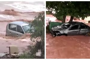 SLIKE KATAKLIZME SA KRITA: Poplave i klizišta razorile gradove! Blato zatrpava more! Vanredno stanje u dva grada! (VIDEO)