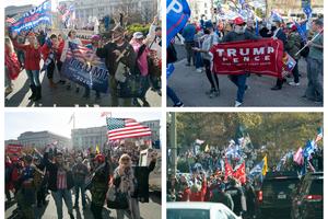 PROTEST U VAŠINGTONU: Tramp prošao kroz masu svojih pristalica i pozdravio ih na putu za golf teren! (FOTO, VIDEO)