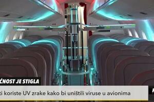 ROBOT, UBICA KORONE: UV zracima uništava viruse u avionima KURIR TELEVIZIJA
