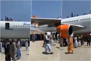 OD GOREG POSTOJI JOŠ GORE: Ljudi padaju iz aviona, a očajni Avganistanci počeli da se čak penju i na krov letelica! VIDEO