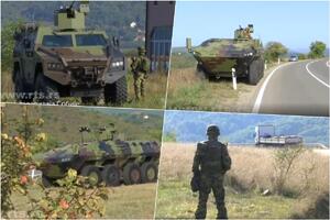 DVA LAZARA I DVA MILOŠA POMNO PRATE ŠTA SE ZBIVA NA JARINJU: 4 oklopna vozila Vojske Srbije na 2 kilometra od prelaza (VIDEO)