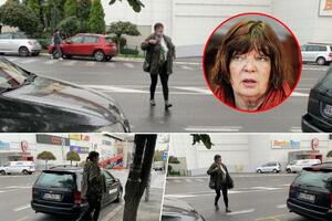 PAPARACO KURIR GORICA POPOVIĆ NEPROMIŠLJENA: Glumica pretrčava ulicu van pešačkog prelaza