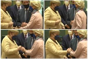 NE, NEMOJ MI PRIĆI I PRUŽITI RUKE: Angela Merkel htela da izbegne rukovanje sa šeficom EU na samitu! VIDEO