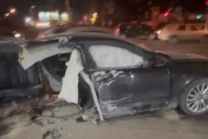 BRZA AKCIJA BG POLICIJE: Pronađen vozač crnog audija koji je prepolovio auto u Zemunu! (FOTO, VIDEO)