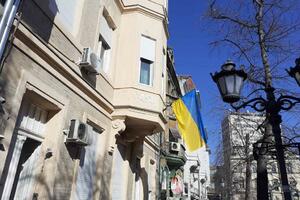 LSV POSLAO JASNU PORUKU: Zastava Ukrajine u Novom Sadu kao podrška toj državi i građanima