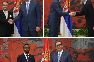 SVEČANOST U PALATI SRBIJA: Vučić primio akreditivna pisma ambasadora Irak, Italije i Somalije (FOTO)