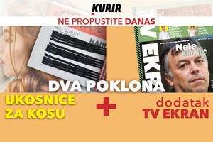 NE PROPUSTITE DANAS DVA POKLONA U KURIRU! DOBIĆETE UKOSNICE ZA KOSU plus dodatak TV Ekran