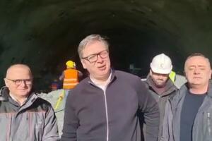 PREDSEDNIK VUČIĆ OBIŠAO RADOVE NA FRUŠKOGORSKOM KORIDORU: Baš na ovom mestu izgradićemo najduži tunel u Srbiji! (VIDEO)