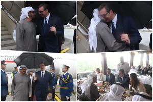 "DRAGI PRIJATELJU HVALA NA POSETI" Predsednik Vučić sa liderom UAE o situaciji na KiM i saradnji dve PRIJATELJSKE ZEMLJE (FOTO)