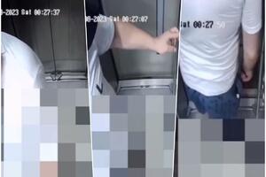 "TO MU JE FETIŠ, DA GA KOMŠIJE GLEDAJU": Kamera snimila BOLEŠTINU u liftu na Novom Beogradu, ljudi ne veruju ŠTA VIDE (VIDEO)