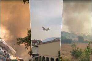 "LJUDI BEŽE IZ APARTMANA, SVE SMRDI!" Veliki požar buknuo u Dalmaciji,gasi ga ŠEST AVIONA,evakuisane porodice,izgoreo auto (VIDEO)