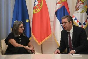 "RAZGOVARALI SMO O DALJIM POTENCIJALIMA ZA JAČANJE SARADNJE": Predsednik Vučić primio u oproštajnu posetu ambasadorku Portugalije
