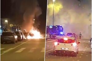 AUTO POZNATOG SRPSKOG GLUMCA PRETVORIO SE U BUKTINJU! Incident na parkingu na Novom Beogradu, plamen zahvatio još 4 VOZILA (FOTO)