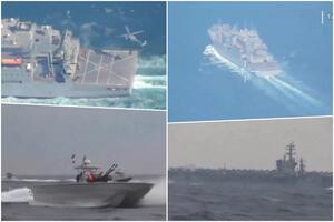 IRANSKI MARINCI PRESRELI AMERIČKI NOSAČ AVIONA: Odmah sklonite helikopter od mojih čamaca! POGLEDAJTE DRAMATIČAN SUSRET (VIDEO)