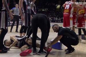 JEZIVO! STRAŠNA POVREDA OGNJENA DOBRIĆA: Srpski košarkaš nezgodno doskočio - saigrači odmah pritrčali (VIDEO)