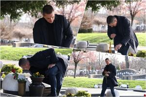 PRVI JUTROS ĐINĐIĆU DOŠAO NA GROB: Telohranitelj ubijenog premijera se prekrstio, položio ružu, ovako sad izgleda Milan Veruović