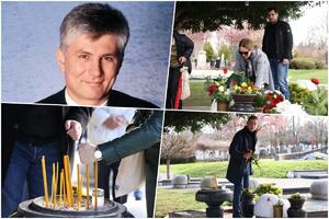 RUŽICA SA SINOM STIGLA NA GROBLJE: Godišnjica ubistva Zorana Đinđića, veliki broj ljudi u Aleji zaslužnih građana (VIDEO, FOTO)