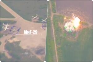 RUSI KASETNOM MUNICIJOM RAZNELI 3 UKRAJINSKA MiG-29: Prepad u vazduhoplovnoj bazi kod Dnjepropetrovska! POGOĐEN I S-300 (VIDEO)
