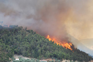 Besni požar u Grčkoj, povređena tri vatrogasca