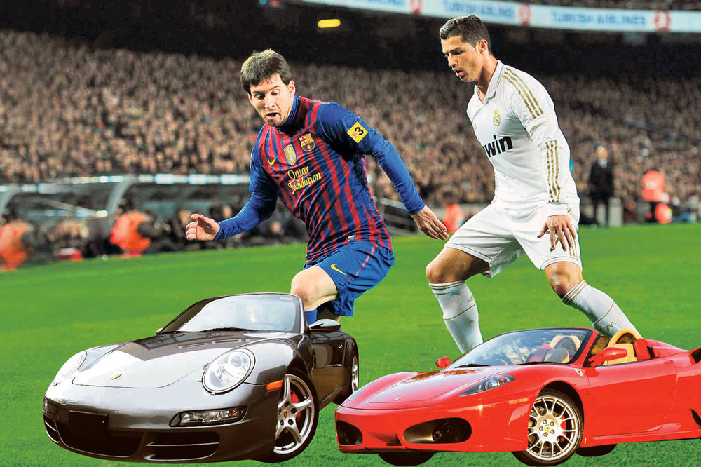 Ronaldo ferari, a Mesi je porše