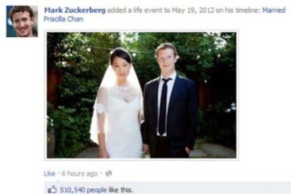 Oženio se osnivač Fejsbuka Mark Zakerberg