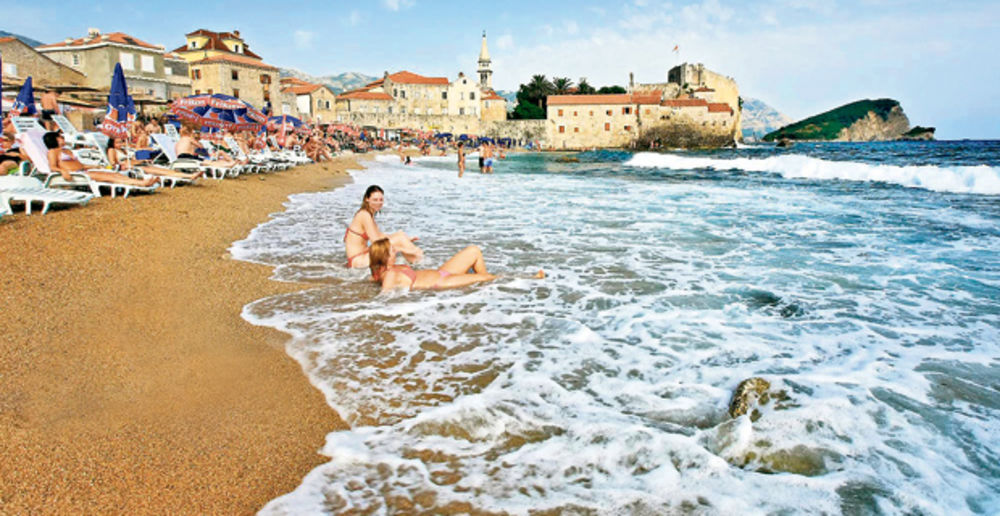 Plaža, Sveti Stefan, Ležaljke, Suncobran