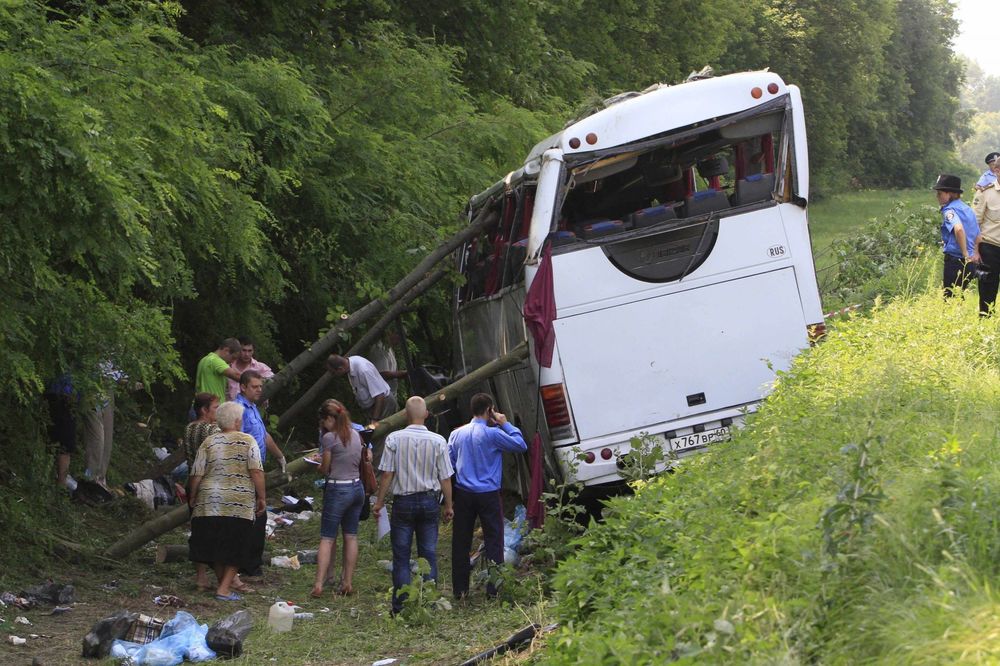 Autobus pun Rusa prevrnuo se u Ukrajini