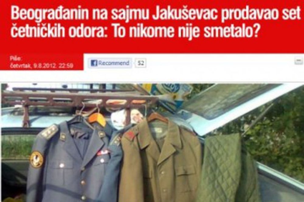 Hrvatima se priviđa četnička uniforma