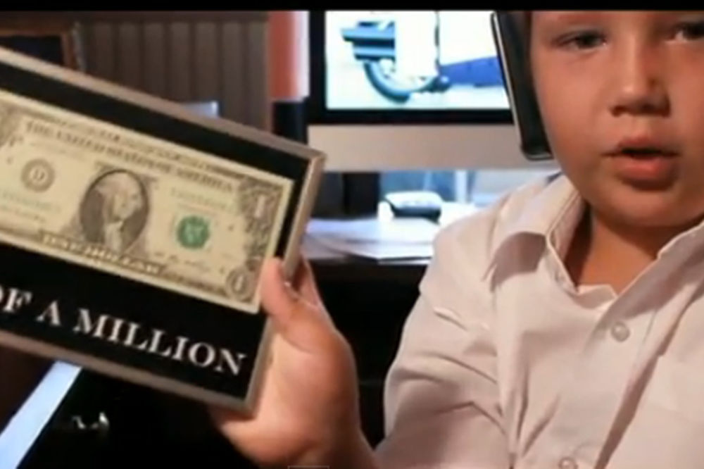Sa osam godina ima plan da napravi milion dolara
