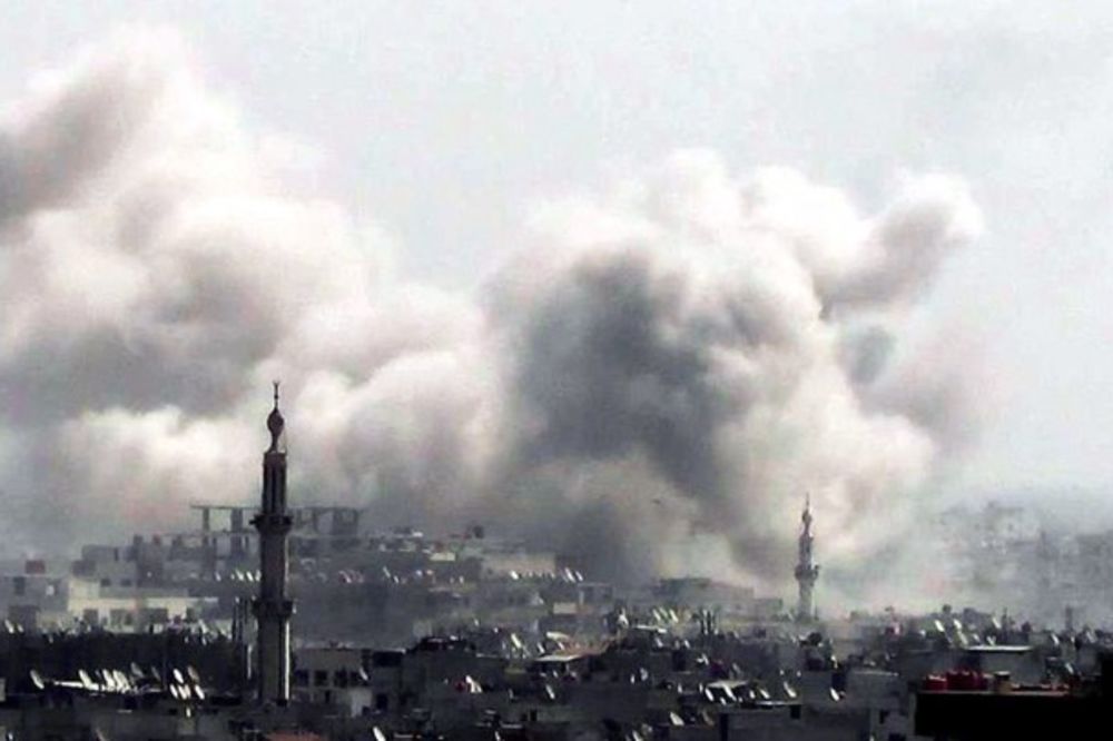 Bombardovan Damask, okršaji i u Alepu