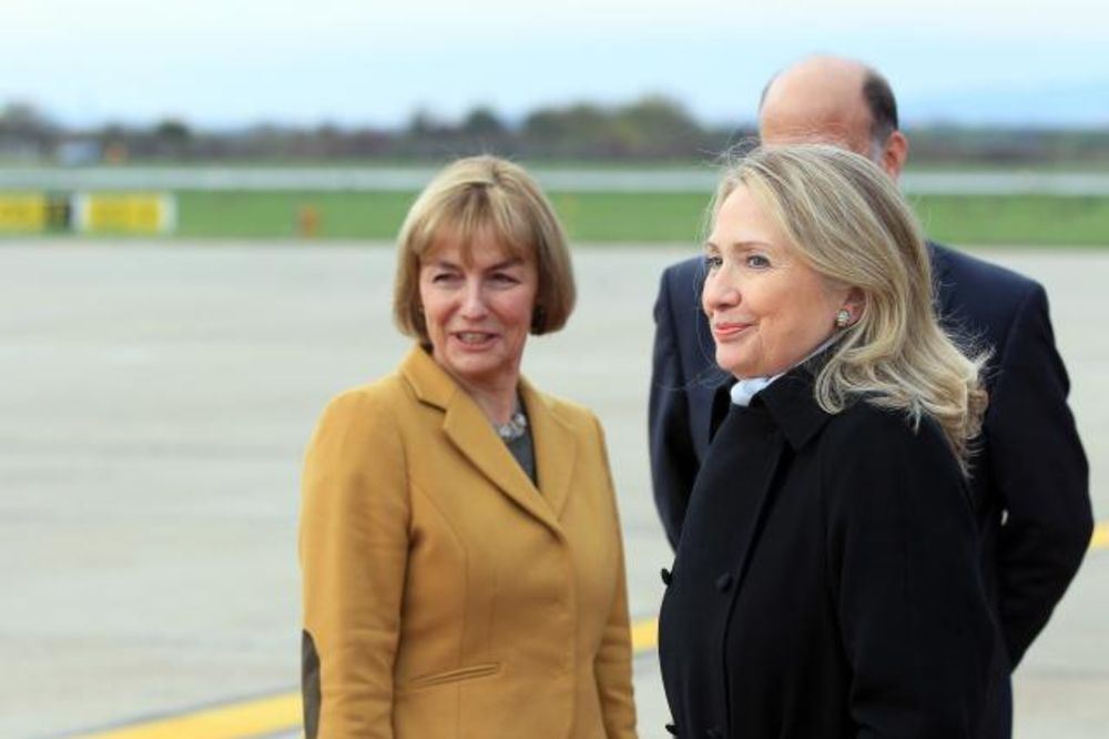 Hilari Klinton  stgla u Zagreb